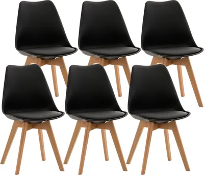 Produktbild von 6er Set Esszimmerstuhl HLO-CP20 schwarz