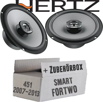 Produktbild von Lautsprecher Boxen Hertz X 165 - 16,5cm Koax Auto Einbauzubehör - Einbauset passend für Smart ForTwo 451 Front - justSOUND