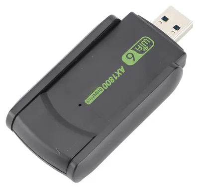 Zdjęcie produktu dla Karta sieciowa USB 3.0 WiFi 6, 2,4 GHz – 5,0 GHz, AX 1800 Mb/s, MU-MIMO, do komputerów stacjonarnych i laptopów