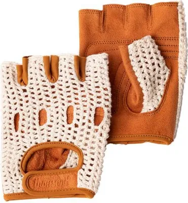 Image de Gants de vélo Thousand Little 5 Crème, doigts courts, taille S, style vintage rétro...