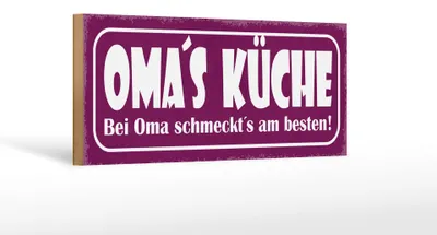 Produktbild von Holzschild  Oma`s Küche schmeckt`s am besten, 27 x 10 cm, Holzschilder Spruch Küche