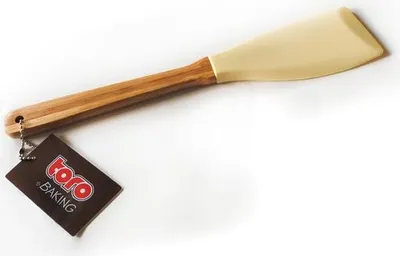 Zdjęcie produktu dla Silikonowa szpatułka bambusowa, kremowa