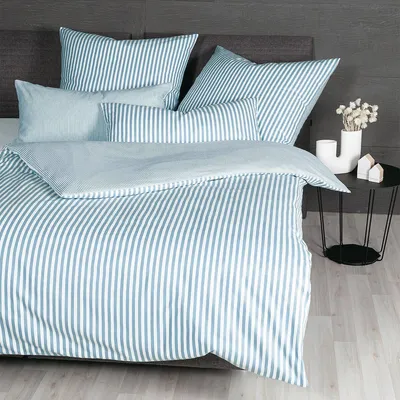 Produktbild von Janine Edelflanell Bettwäsche Chinchilla S 78060 135x200 cm + 80x80 cm perlblau