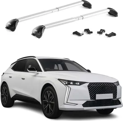 Image de Barres de toit transversales pour DS 4 Cross 2021-2025 Alu Gris Argenté 2Pcs ABE