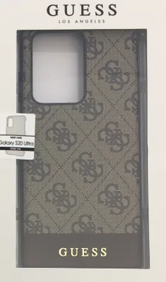 Zdjęcie produktu dla Etui Guess 4G Hard Case Bottom Stripe w kolorze brązowym do telefonu Samsung Galaxy S20 Ultra 6,9" G988