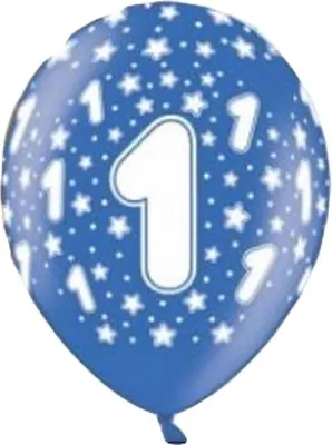 Immagine prodotto di Palloncino numero 1 - 14 pollici, 1 pezzo. Misto