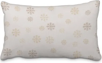 Produktbild von SCHÖNER LEBEN. Kissenhülle Schneeflocken beige gold 30x50cm