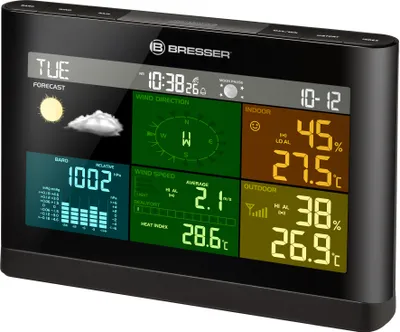 Produktbild von Bresser Basisstation für 5-in-1 Wetterstation Ersatzdisplay ohne Außensensor Innentemperatur Luftfeuchtigkeit