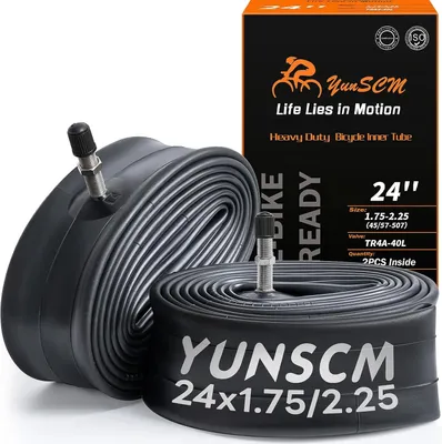 Imagen del producto de Cámara para bicicleta de 24 pulgadas, resistente, de medidas 24x1.75-2.25, con válvula AV de 32 mm, para neumáticos de bicicleta