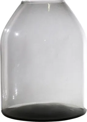 Produktbild von INNA-Glas Blumenvase Glas HELVIA, recycelt, grau-klar, 25 cm, Ø 19 cm - Vase transparent