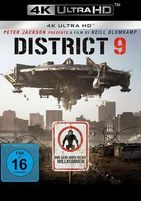Produktbild von PLAION District 9 (4K-UHD+Blu-ray), Film, Blu-ray, Deutsch, Englisch, Französisch, Italienisch, Spanisch, 112 min, District 9, Science fiction