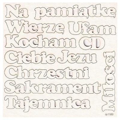 Zdjęcie produktu dla TEKTURKA dekoracyjna scrapki - Scrapiniec Na pamiątkę... zestaw słów