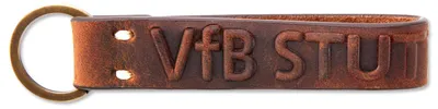 Produktbild von VfB Stuttgart Schlüsselanhänger aus braunem Leder offizieller Lizenzartikel