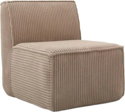 Zdjęcie produktu dla HOMLA Fotel modułowy LYKKE beżowy sztruksowy 73x88x73 cm