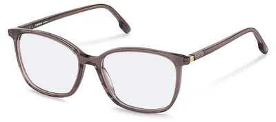 Zdjęcie produktu dla Okulary Rodenstock PANTOS wykonane z octanu, w kolorze fioletowym (aubergine), z elementami złotymi, damskie, okulary korekcyjne