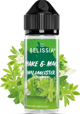 Produktbild von Belissia Shake and Make Waldmeister - 10ml hochdosiertes Lebensmittelaroma + 120ml Schüttelflasche - Für Backen, Speisen, Getränke, Shakes & Raumduft