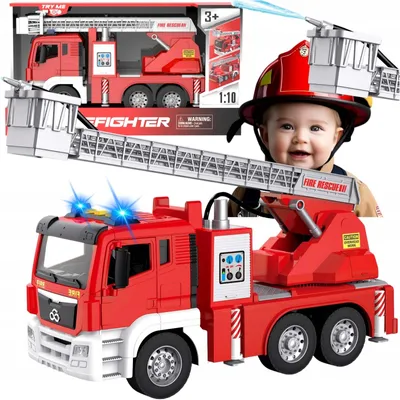 Produktbild von QULKI Kinder-Feuerwehrauto mit Leiter, Licht und Sound