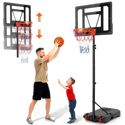 Produktbild von FCH Basketballständer 155-210cm höhenverstellbar,Basketballkorb mit Ständer,Tragbare Basketballanlage,für Kinder ,für Innen- und Außenbereich