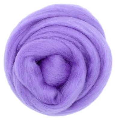 Produktbild von Filzwolle 20g feiner Kammzug Schafwolle (Merino) 21mic Lila-20g