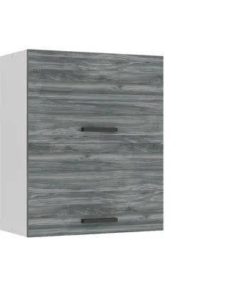 Produktbild von Belini Hängeschrank Küche, Küchenschränke SGP2. Breite 60 cm. Oberschrank mit 2 Türen, Küchenhängeschränke, Wandschrank Hängend, Silber matt