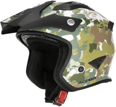 Image de Casque jet Acerbis Aria Sport Camouflage, vert mat, taille M (57/58)