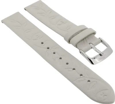 Produktbild von s.Oliver Uhrenarmband 16mm | Leder in beige mit Muster SO-2093-LQ