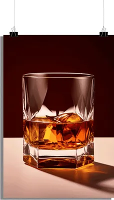 Produktbild von Whiskey Poster - Hexagon-Design Poster - 51x71cm - Perfekt zum Einrahmen