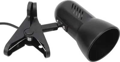 Imagen del producto de Lámpara de trabajo LED con pinza, cabezal giratorio de 360 grados, portalámparas E27, enchufe y funcionamiento inmediato, clip para fijación, luz de lectura