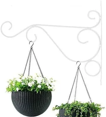 Imagen del producto de Soporte para macetas de hierro, 25 x 21 cm, resistente a la corrosión, ideal para plantas y decoración