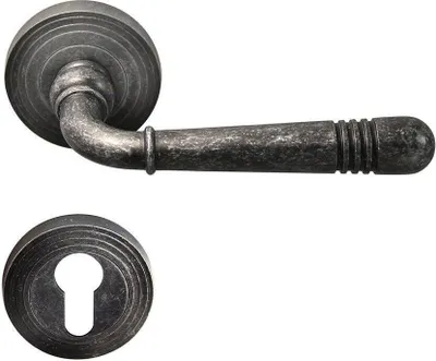Produktbild von Türbeschlag 1663 Helena R PZ Antik Grau Türklinke