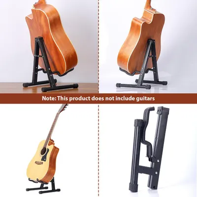 Obrázek produktu pro Chrastítkový kytarový stojan Fafeicy Tvarovaný rámový držák pro akustické a elektrické kytary s gumovým polstrováním