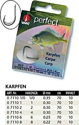 Immagine prodotto di VMC Carp Hook 7110 Leader Hook Nero 70cm #1