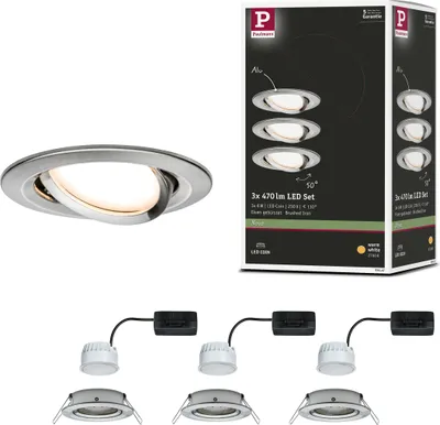 Immagine prodotto di Paulmann Luce da incasso a LED Nova set di 3 luci orientabili