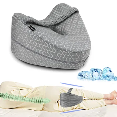 Zdjęcie produktu dla Poduszka ortopedyczna z pianki termoelastycznej dla osób śpiących na boku, ergonomiczny kształt, wymiary: 26x28x17 cm