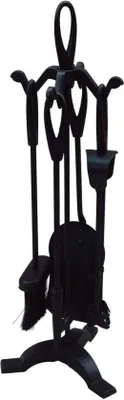 Image de Ensemble pour cheminée Lexium - Ensemble pour cheminée à foyer ouvert - Outils pour cheminée à foyer ouvert - Tisonnier - Pelle à cendres - Pince à bois - Ensemble pour poêle à bois - Outils pour foyer ouvert - Poêle à bois - Ensemble