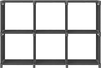 Produktbild von vidaXL Würfel-Regal 6 Fächer Grau 103x30x72,5 cm Stoff