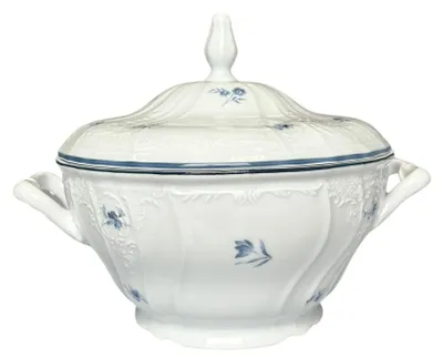 Produktbild von Thun 1794 Suppenschüssel, 2,5 l, Bernadotte, blaue Rosen, Porzellan Thun