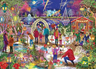 Produktbild von Gibsons Weihnachts-Puzzle 1000 Teile - Enchanted Christmas Puzzle