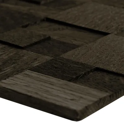 Produktbild von Mosaikfliesen Holz Paris Selbstklebend 3D Dunkelgrau