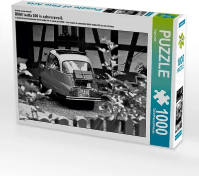 Produktbild von Calvendo Ein Motiv aus dem Kalender BMW Isetta 300 in schwarzweiß 1000 Teile Puzzle quer 640x480mm, Laue Ingo; 7276949