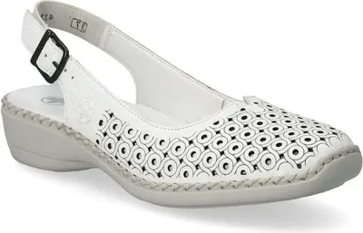 Produktbild von Rieker Damen Klassische Sandalen 41350-80 Farbe: Weiß Größe: 37