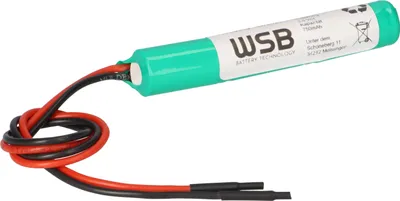 Produktbild von Notleuchtenakku 3,6V 750mAh NiMH 2/3 AA – 30 cm Kabel – passend für NIMH3606S