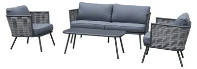 Produktbild von Pure Garden & Living Loungeset Yvonne Aluminium 4-Teilig Anthrazit
