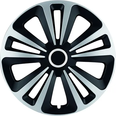 Obrázok produktu pre Krytovky na kolesá 14 palcov, 4 kusy, čierna / strieborná, pre auto