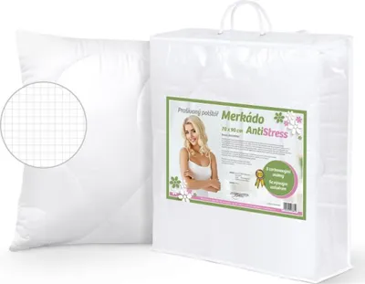 Obrázek produktu pro Polštář Merkádo AntiStress 900g - 70x90 cm - Bílá