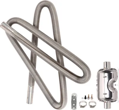Produktbild von Auspuffrohr mit Schalldämpfer für Dieselstandheizung – 2 m Edelstahl-Abgasleitung, Ø 2,5 cm