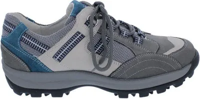 Produktbild von Waldläufer Outdoor Halbschuh Holly 471008-809-362, Nubukleder, Grau mit Blau, Weite H, Fußbett zum Wechseln 39