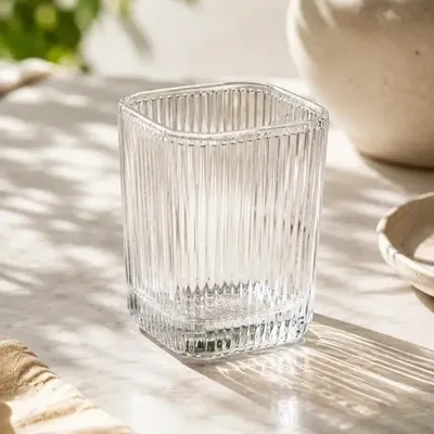 Image de Verres carrés Line, lot de 6, 200 ml pour eau et limonade