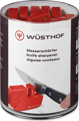 Produktbild von Wüsthof Messerschärfer Display 24x rot / Knife Sharpener Display Pack 24x Red Schärfen / Sharpening -- 3119730204 – EAN 4002293110653 – Art.-Nr. 2023063338