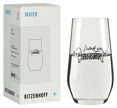 Immagine prodotto di Bicchiere da acqua Ritzenhoff Petfluencer, capacità 425 ml, design "Animalmente felice", motivo: bassotto, modello #5